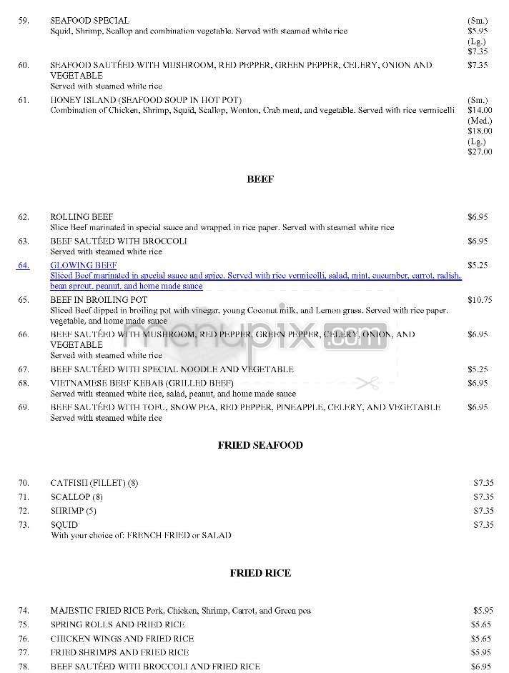V Majestic - Allston, MA menu_pic