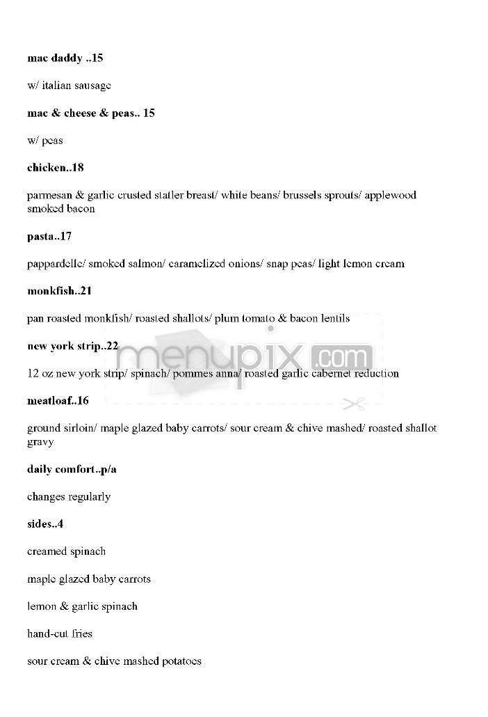 Zon's - Jamaica Plain, MA menu_pic