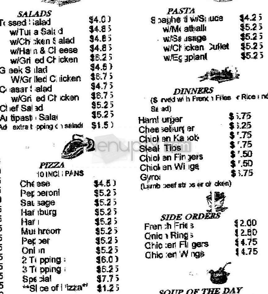 Downstairs Cafe - Cambridge, MA menu_pic