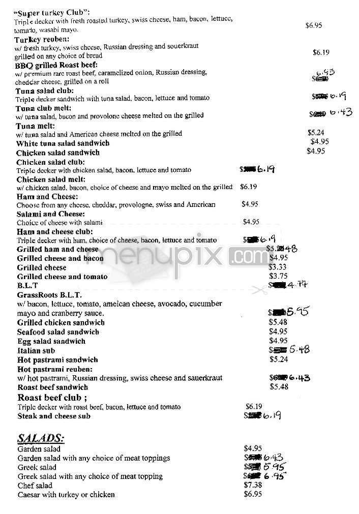 Grass Roots Deli - Boston, MA menu_pic