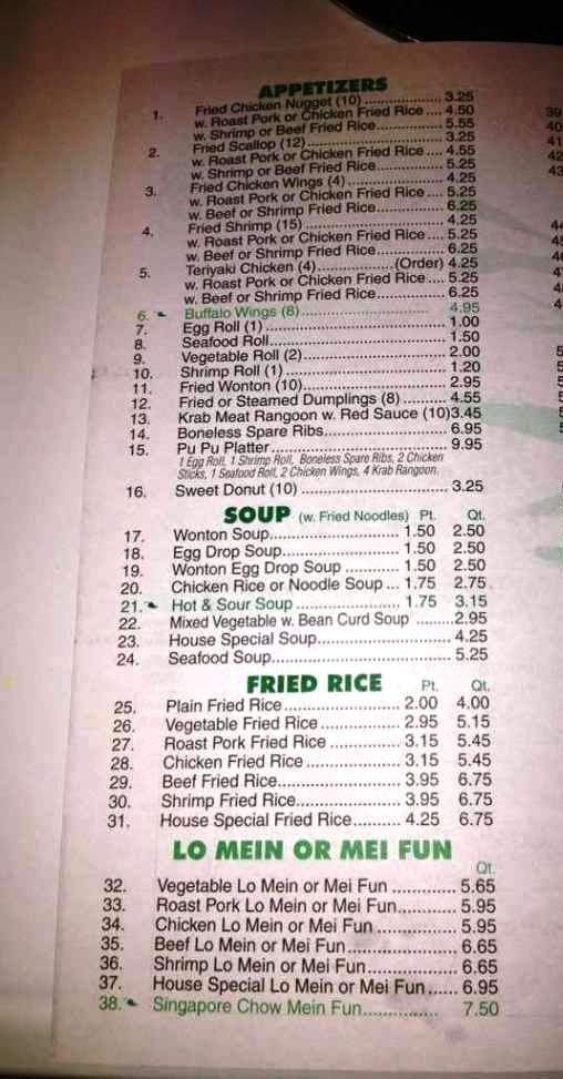 Bamboo Express - Jacksonville, FL menu_pic