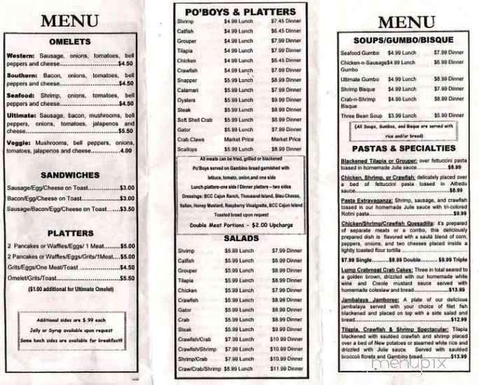 Boateng Cajun Creations - Bessemer, AL menu_pic