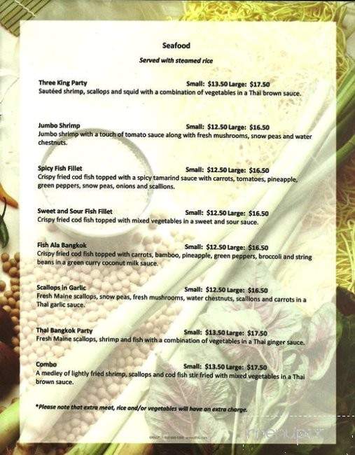 Bangkok Restaurant - Ellsworth, ME menu_pic