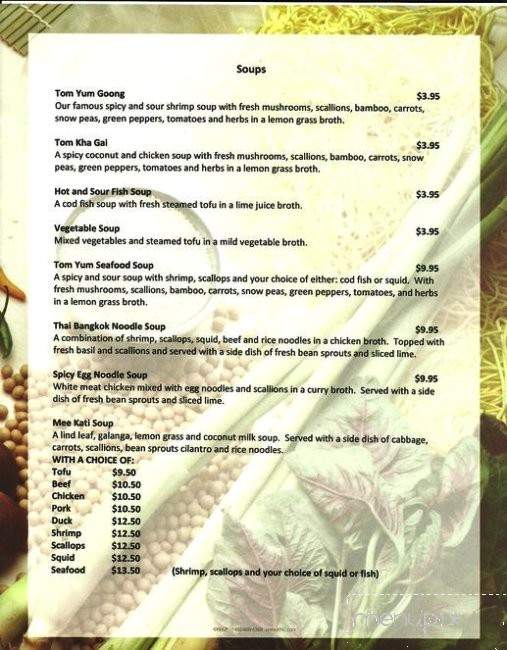 Bangkok Restaurant - Ellsworth, ME menu_pic