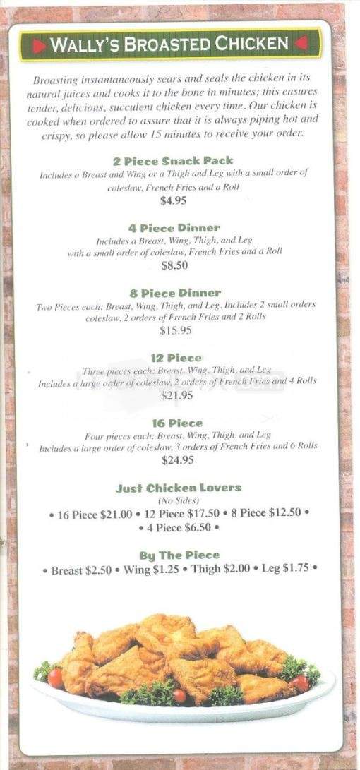 Wally's Pizza and Subs - Carson City, NV menu_pic