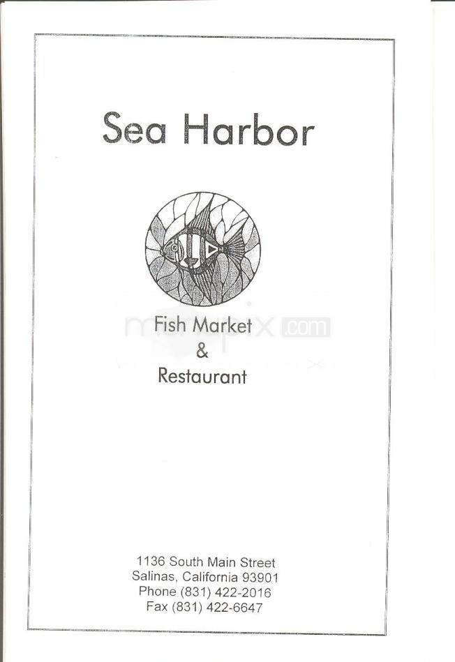 Sea Harbor Fish Market & Restaurant - Salinas, CA menu_pic