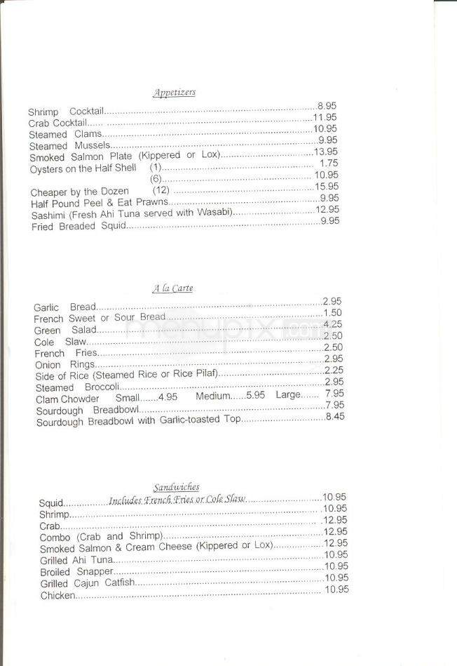 Sea Harbor Fish Market & Restaurant - Salinas, CA menu_pic