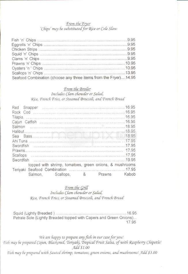Sea Harbor Fish Market & Restaurant - Salinas, CA menu_pic