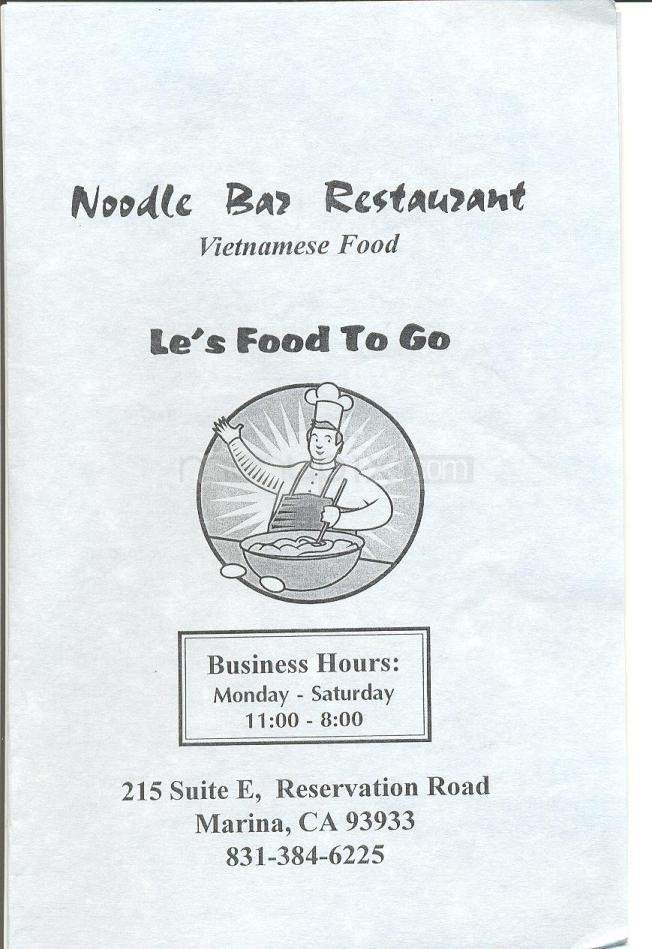 /153602/Noodle-Bar-Restaurant-Menu-Marina-CA - Marina, CA