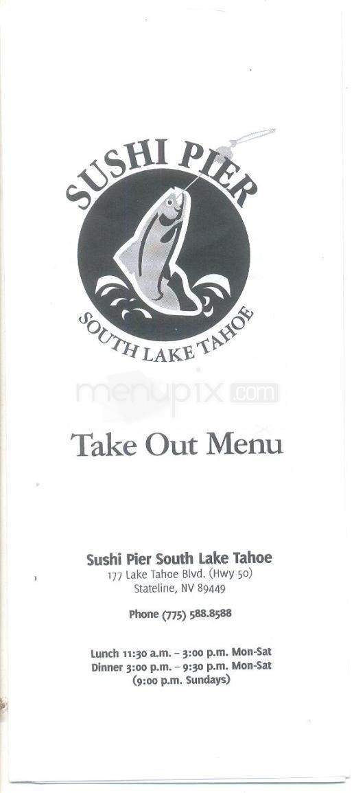 /181894/Sushi-Pier-Menu-South-Lake-Tahoe-CA - South Lake Tahoe, CA