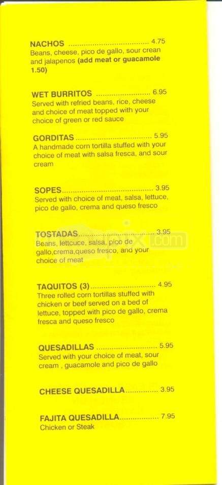 Los Huaraches Taqueria - Marina, CA menu_pic