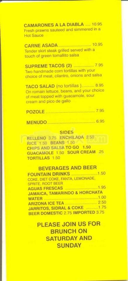 Los Huaraches Taqueria - Marina, CA menu_pic