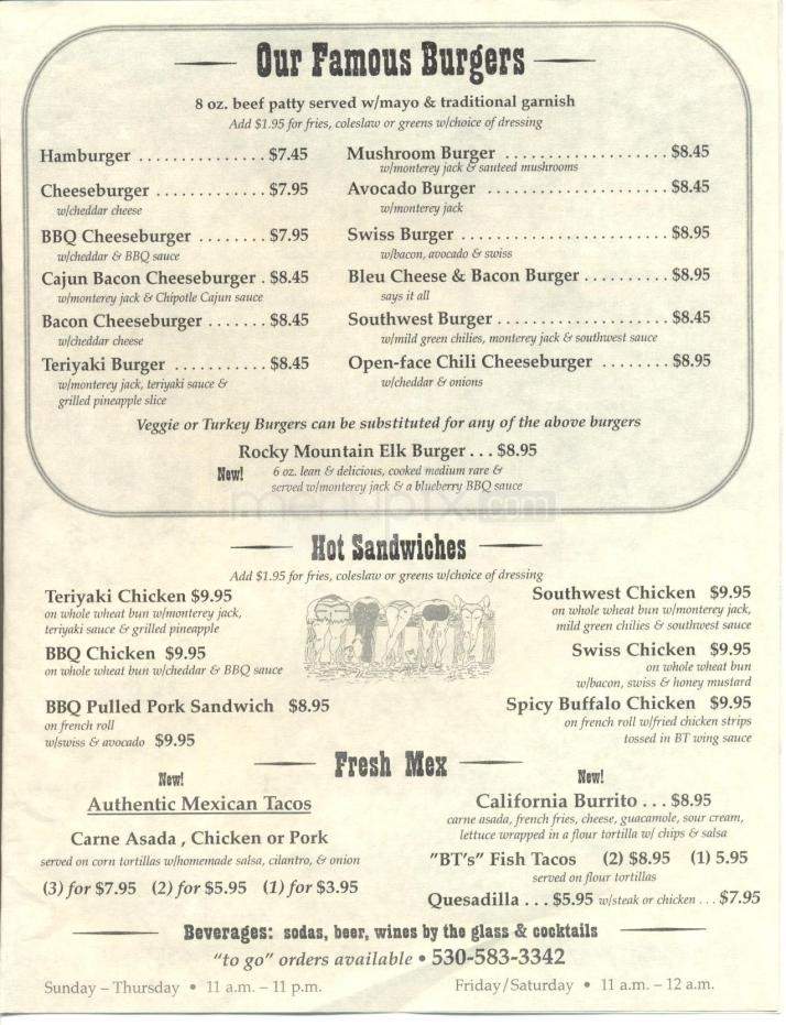 /199452/Bridgetender-Menu-Tahoe-City-CA - Tahoe City, CA