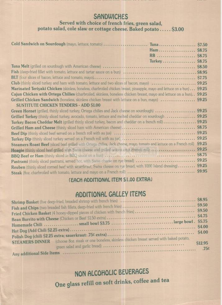 /199456/Steamers-Bar-and-Grill-Menu-South-Lake-Tahoe-CA - South Lake Tahoe, CA