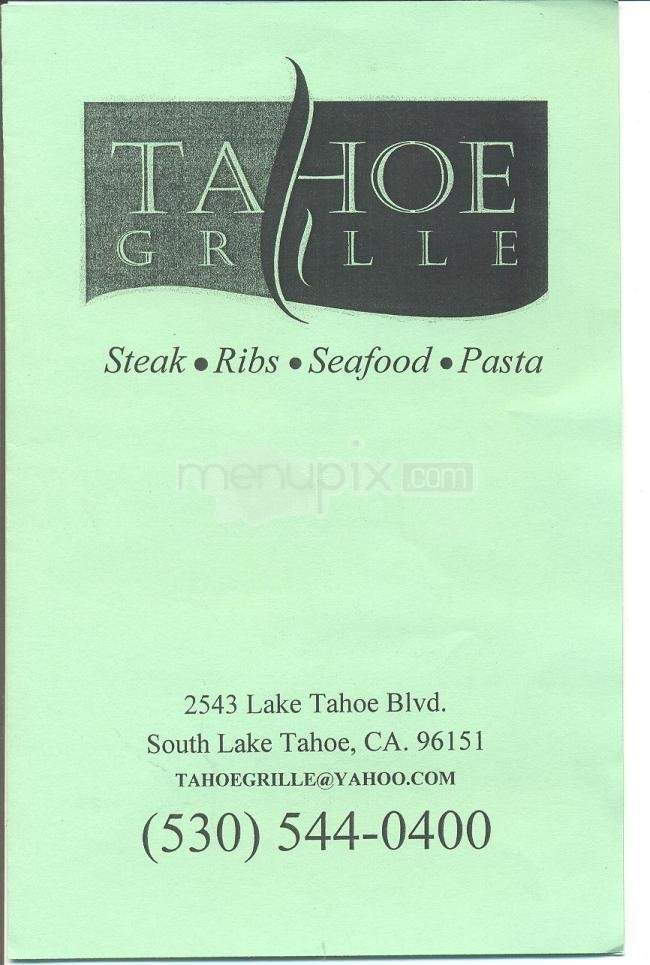 Tahoe Grille - South Lake Tahoe, CA menu_pic