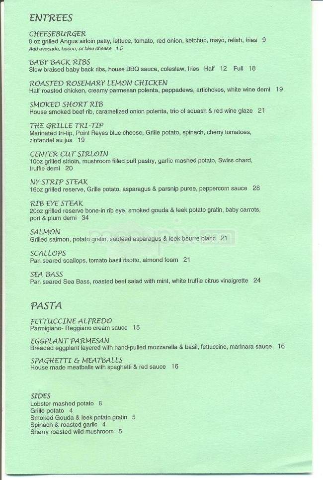 Tahoe Grille - South Lake Tahoe, CA menu_pic