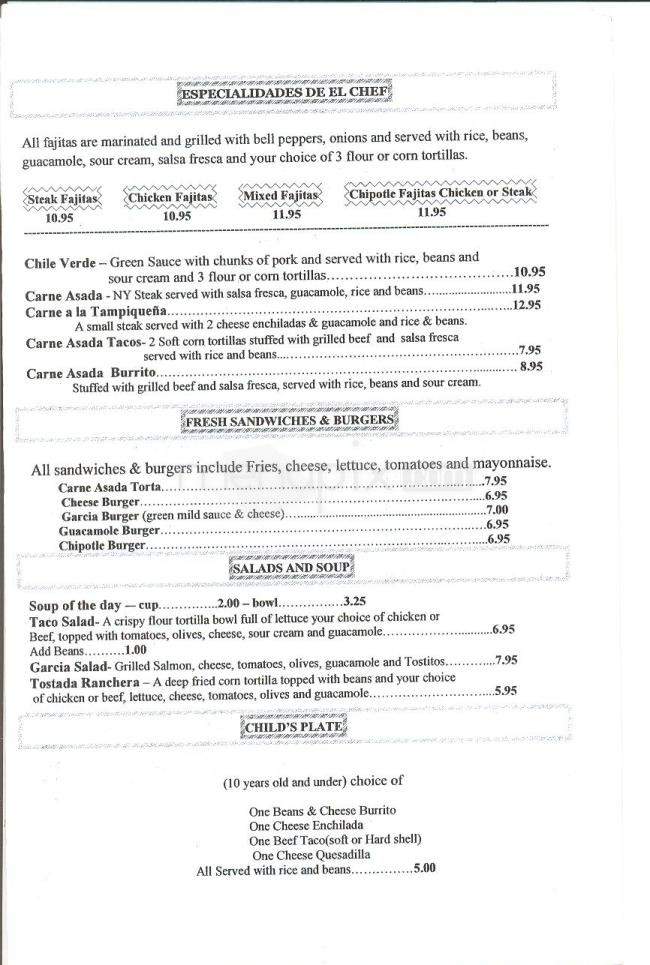 Los Garcia's - Carson City, NV menu_pic