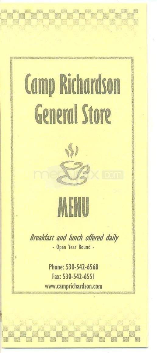 Camp Richardson General Store - South Lake Tahoe, CA menu_pic