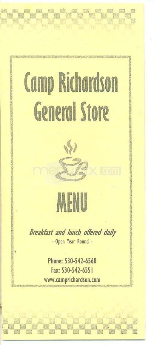 /199492/Camp-Richardson-General-Store-Menu-South-Lake-Tahoe-CA - South Lake Tahoe, CA