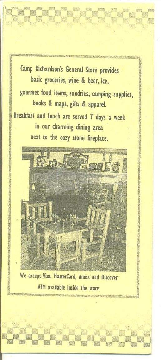 Camp Richardson General Store - South Lake Tahoe, CA menu_pic