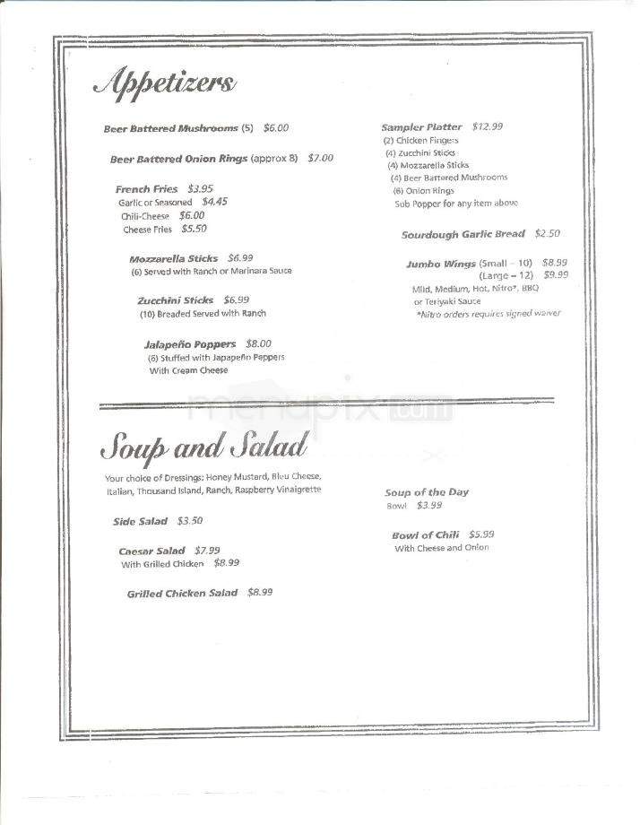 Crazy Wieners Sports Bar and Grill - Reno, NV menu_pic