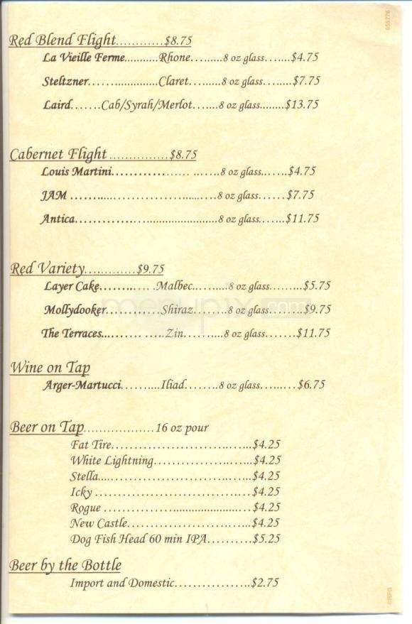 Whispering Vine Wine Company - Reno, NV menu_pic