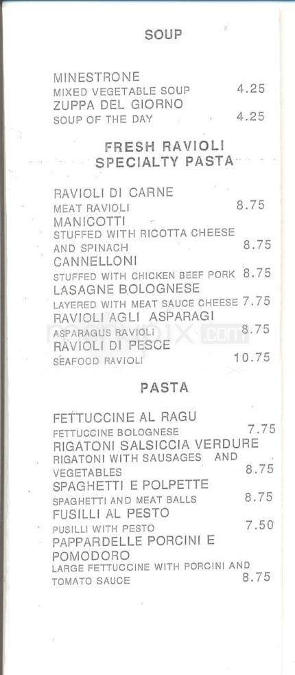 Bella Italia - Reno, NV menu_pic