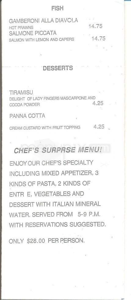 Bella Italia - Reno, NV menu_pic