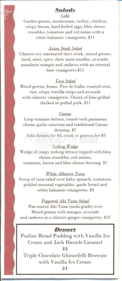 Woody's Grille & Spirits - Sparks, NV menu_pic