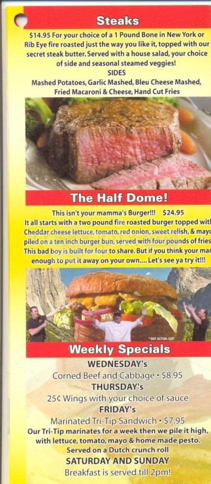 Cue & Cushion - Reno, NV menu_pic