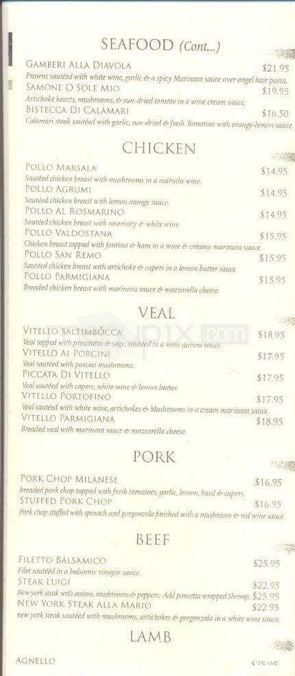 Mario's Portofino - Reno, NV menu_pic