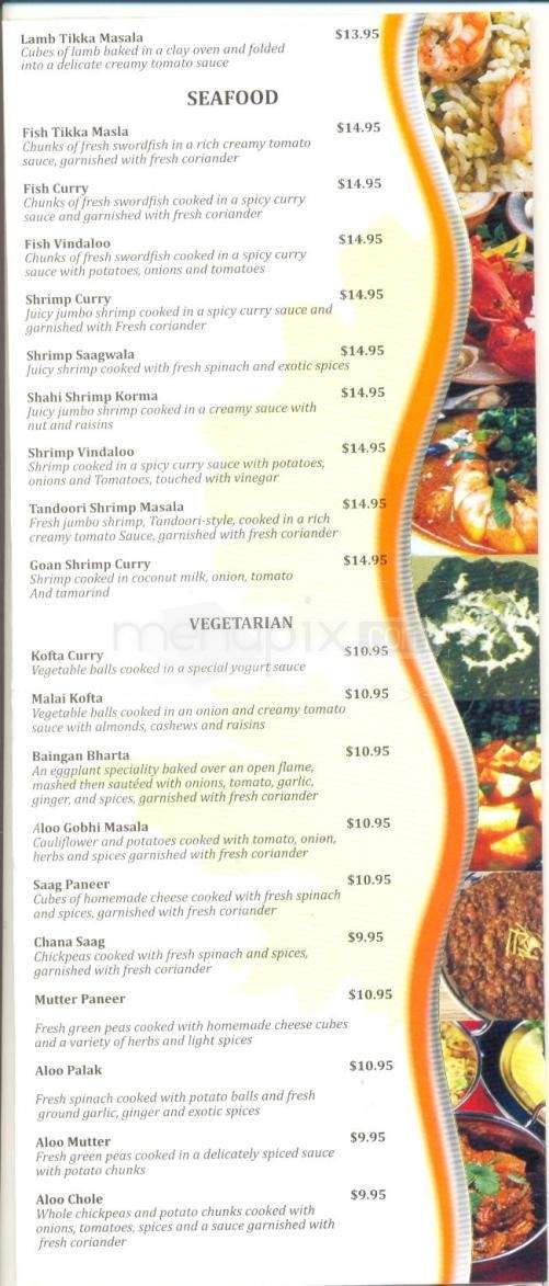 Indian Garden Restaurant - Reno, NV menu_pic