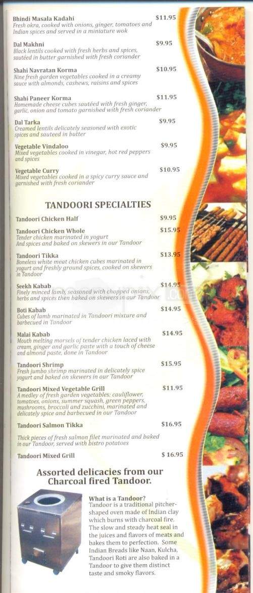 Indian Garden Restaurant - Reno, NV menu_pic