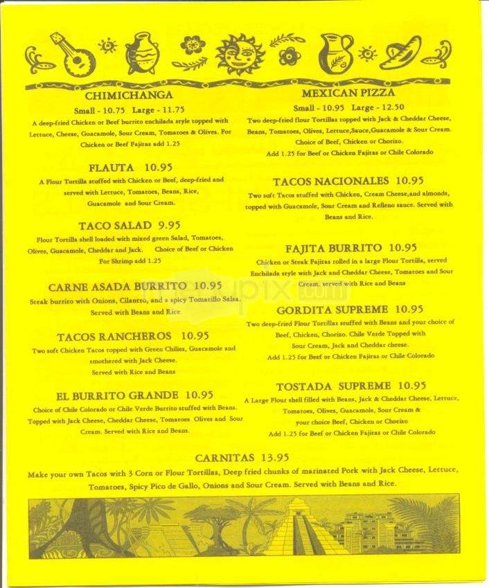 El Charro Avitia - Carson City, NV menu_pic