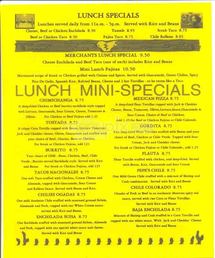 El Charro Avitia - Carson City, NV menu_pic