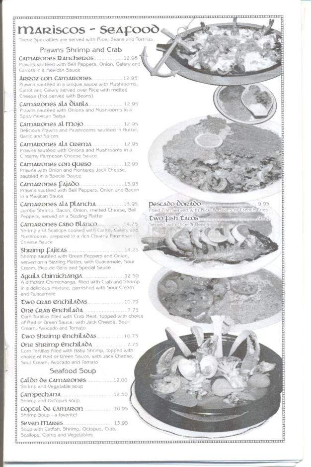 El Aguila Real Mexican Restaurant - Gardnerville, NV menu_pic