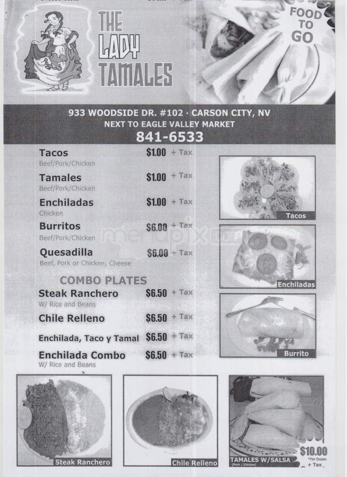 The Lady Tamales - Carson City, NV menu_pic