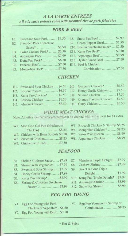 Egg Roll King on Prater Way - Sparks, NV menu_pic