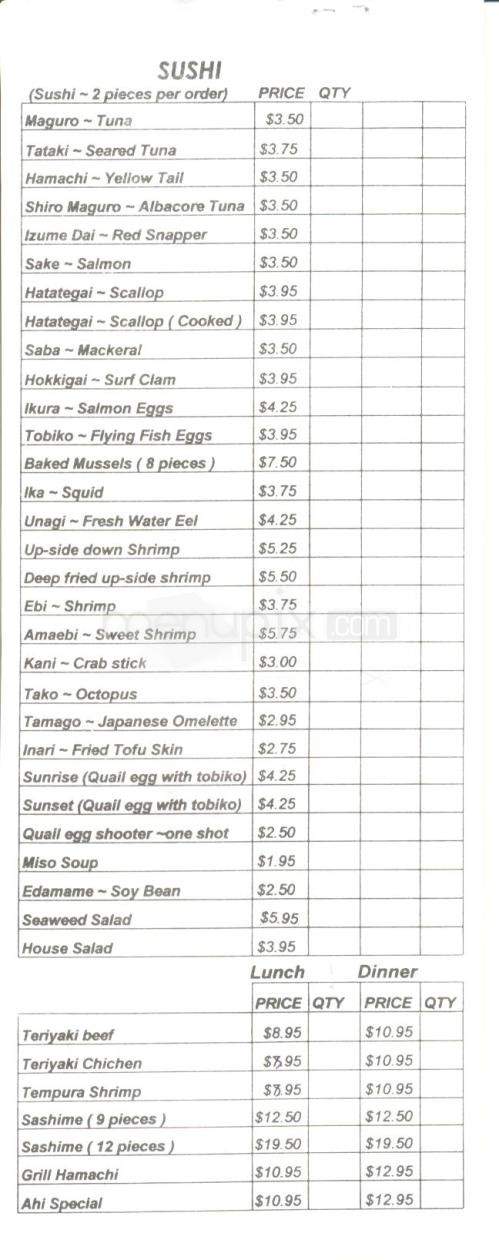 Sushi Time - Sparks, NV menu_pic