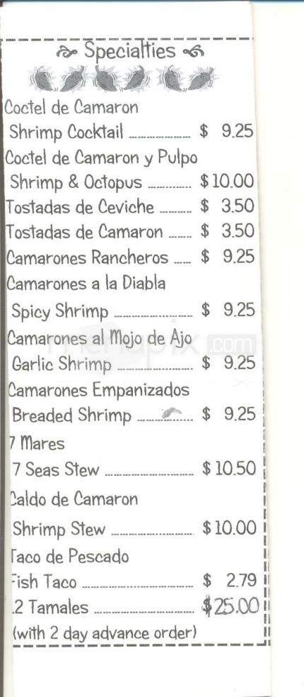 Super Taqueria Mexico - Reno, NV menu_pic