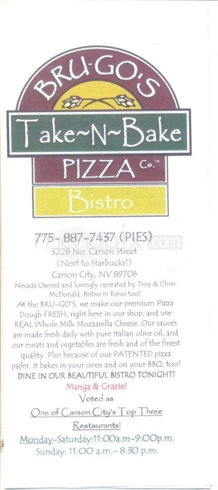 Bru-Go's Pizza - Reno, NV menu_pic