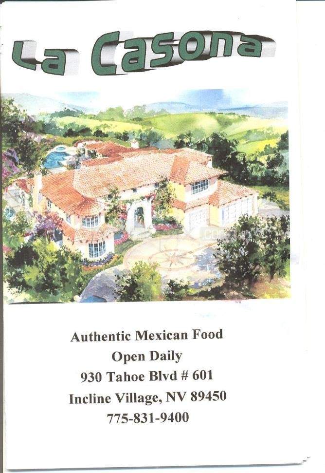 La Casona - Frederick, MD menu_pic