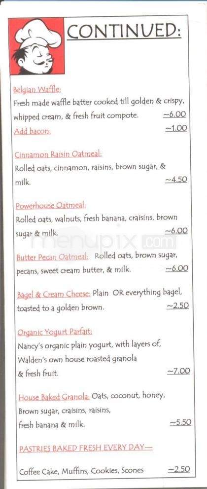 Walden's Coffeehouse - Reno, NV menu_pic