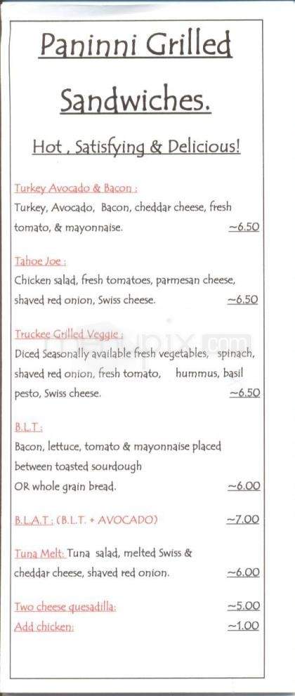 Walden's Coffeehouse - Reno, NV menu_pic