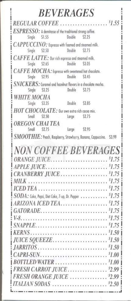 Westside Cafe & Coffee Co. - Reno, NV menu_pic