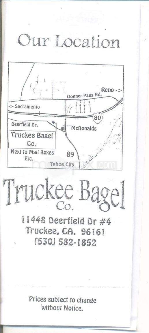 Truckee Bagel Company - Truckee, CA menu_pic