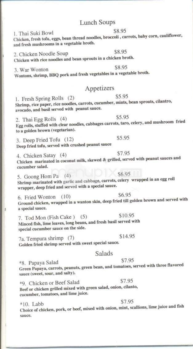 Thai Nakorn - Truckee, CA menu_pic