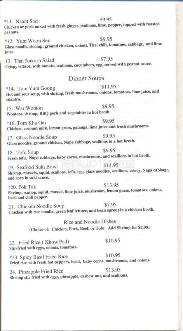 Thai Nakorn - Truckee, CA menu_pic