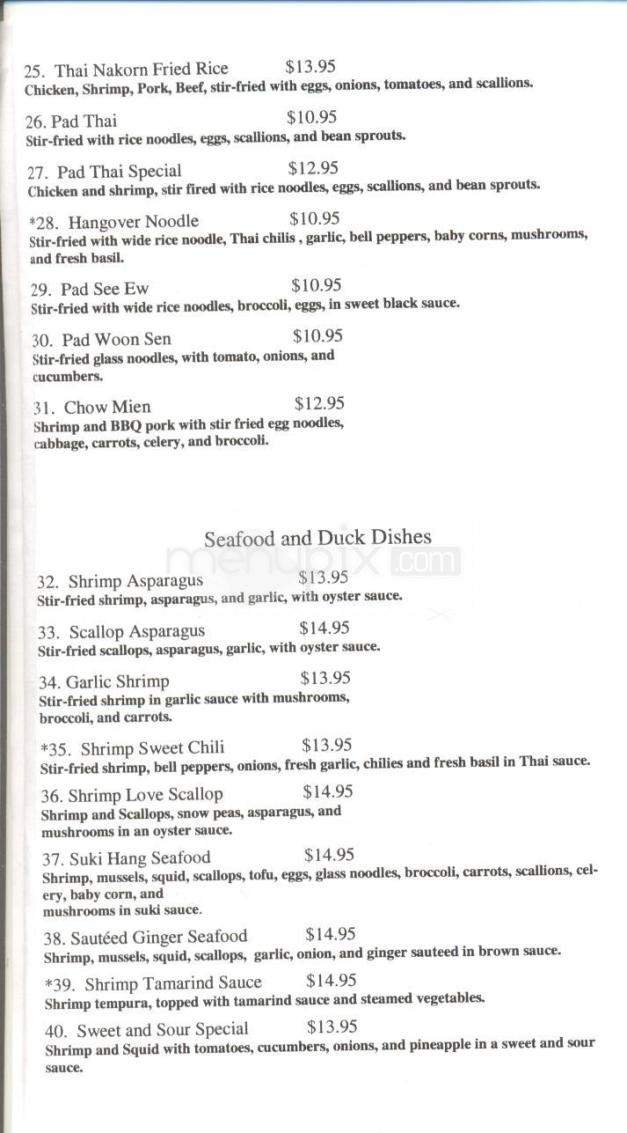 Thai Nakorn - Truckee, CA menu_pic