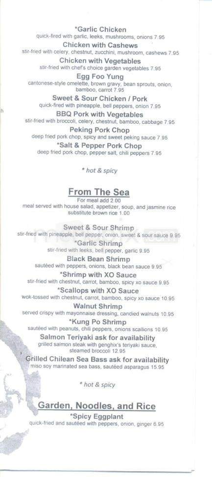 Genghix Asian Fusion - Carson City, NV menu_pic